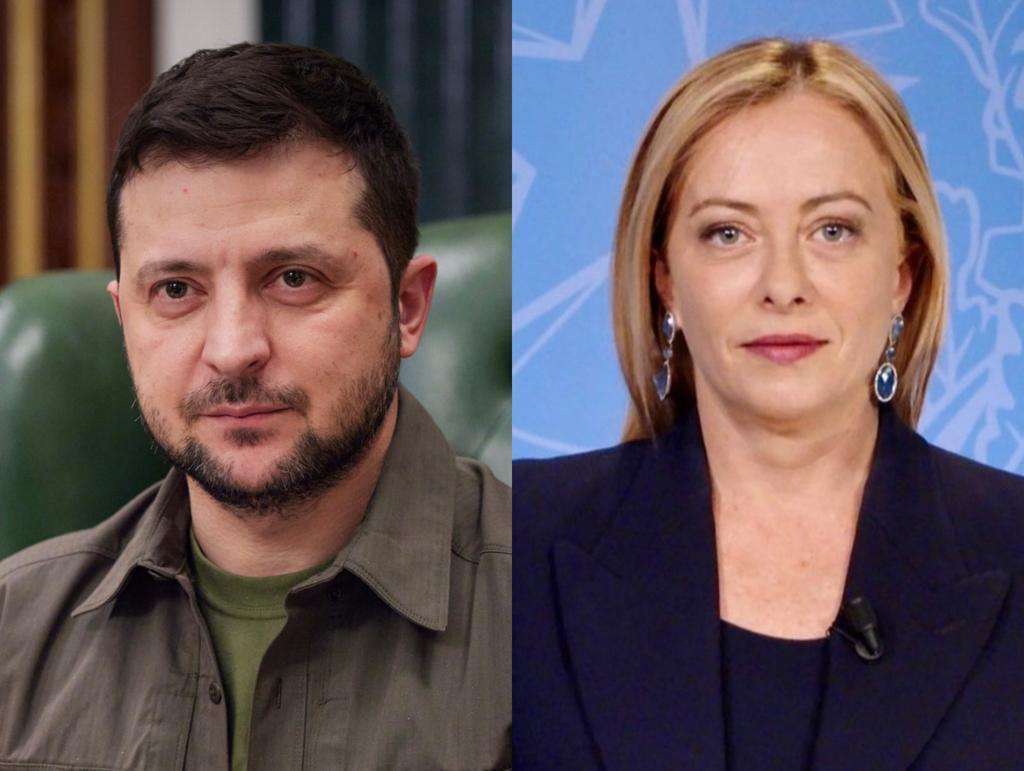 Volodymyr Zelensky e Giorgia Meloni, eletti uomo e donna dell’anno 2022 da Associated Medias